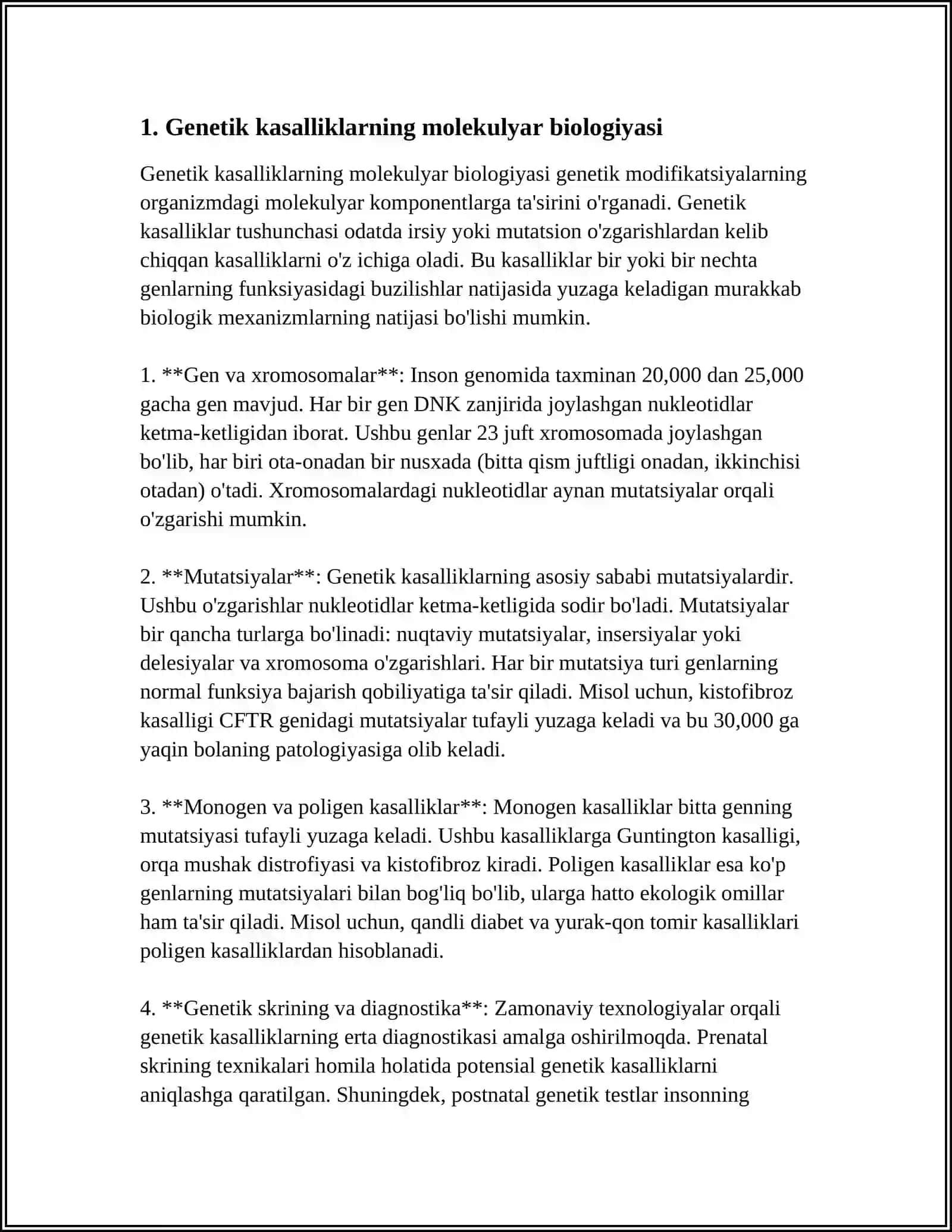 GENETIK XASTALIKLARNING MOLEKULYAR DIAGNOSTIKA ASOSLAR 3