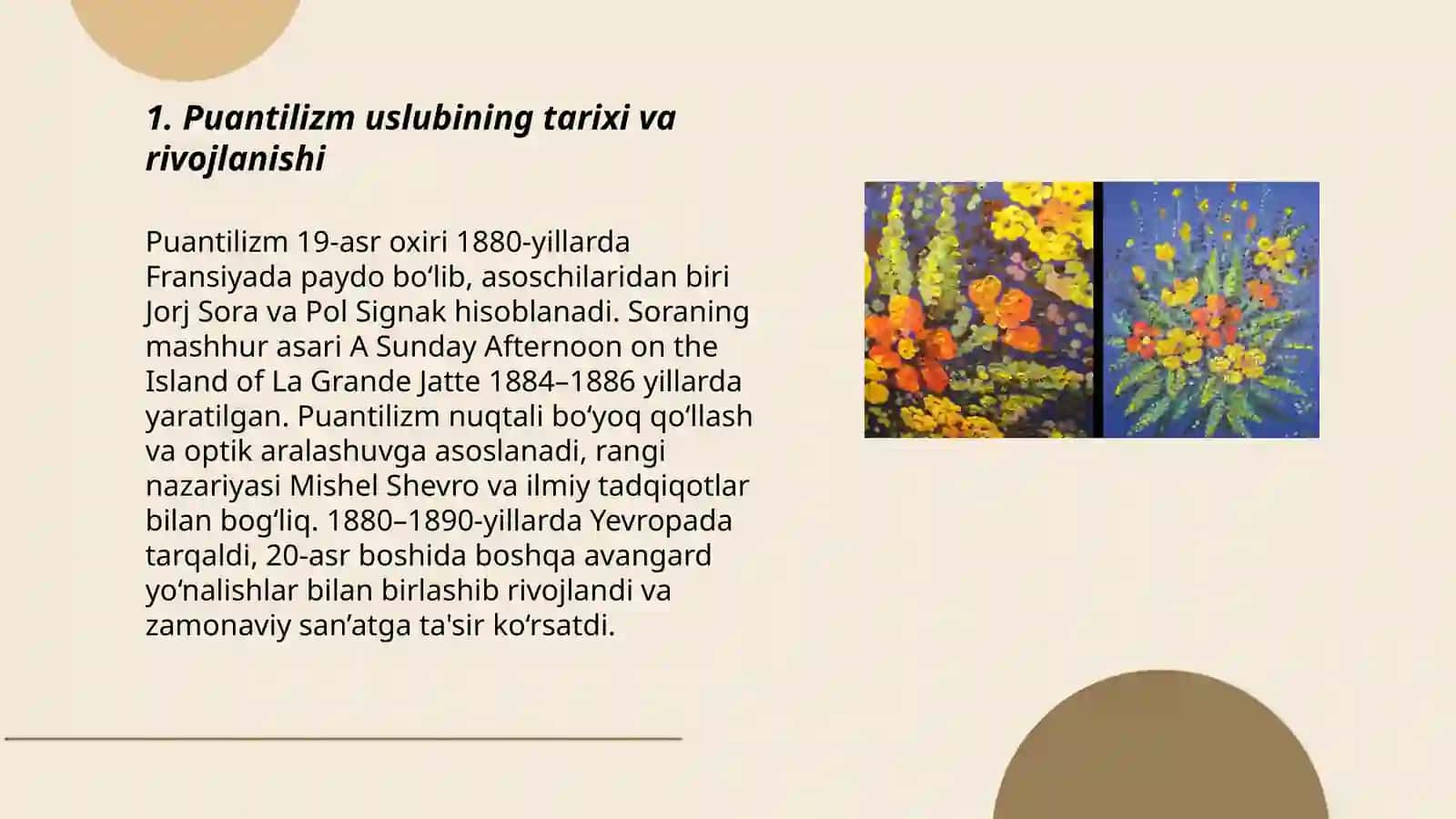 Puantilizm uslubida rasm ishlash 3