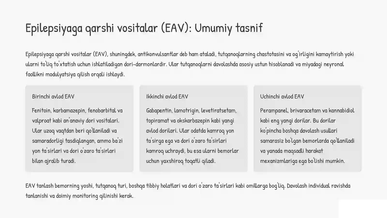 Epilepsiyaga qarshi, Litiy tuzlari va Sedativ vositalar. 3