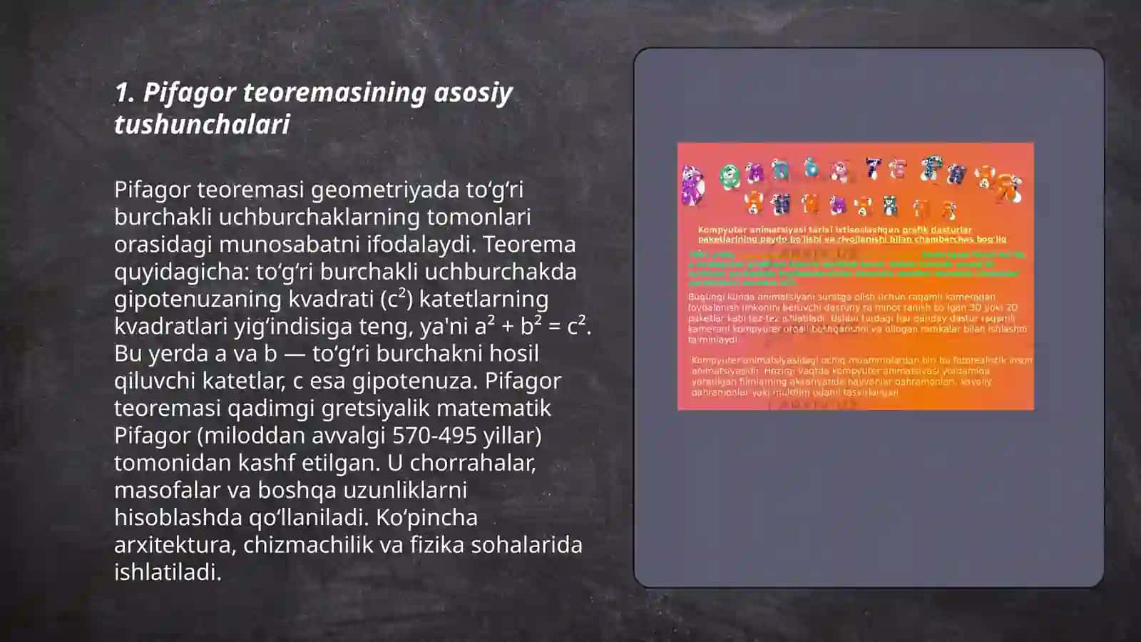 Pifagor teoremasinini tadbig‘i 3