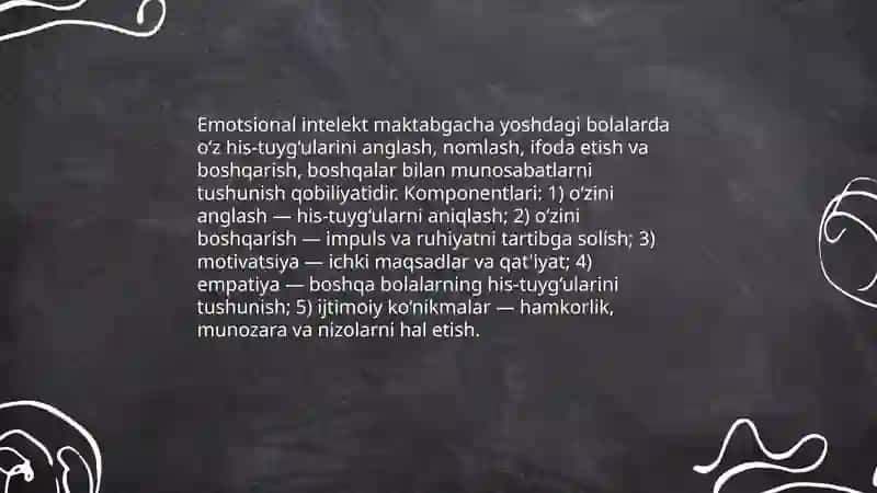 Maktabgacha yoshdagi bolalarda emotsional intelektning rivojlanishida pedagog munosabatining tasiri 3