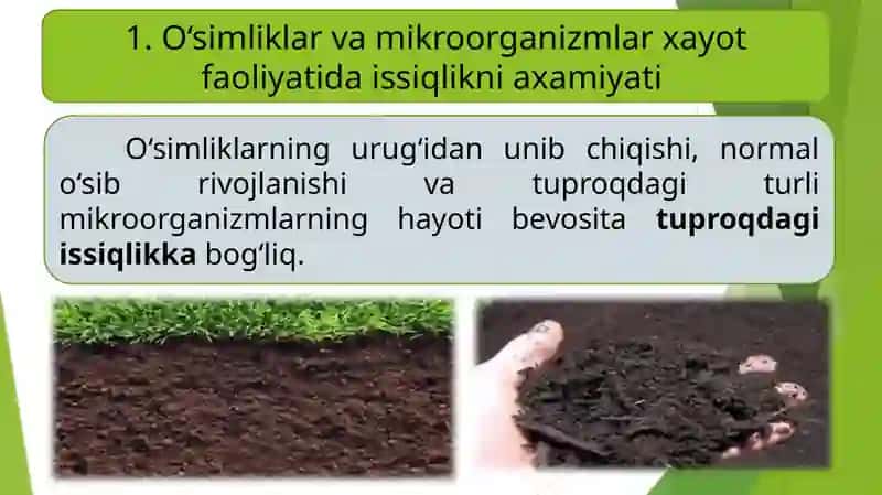 TUPROQNING ISSIQLIKMAROMI VA UNI YAXSHILASH CHORA TADBIRLARI 3
