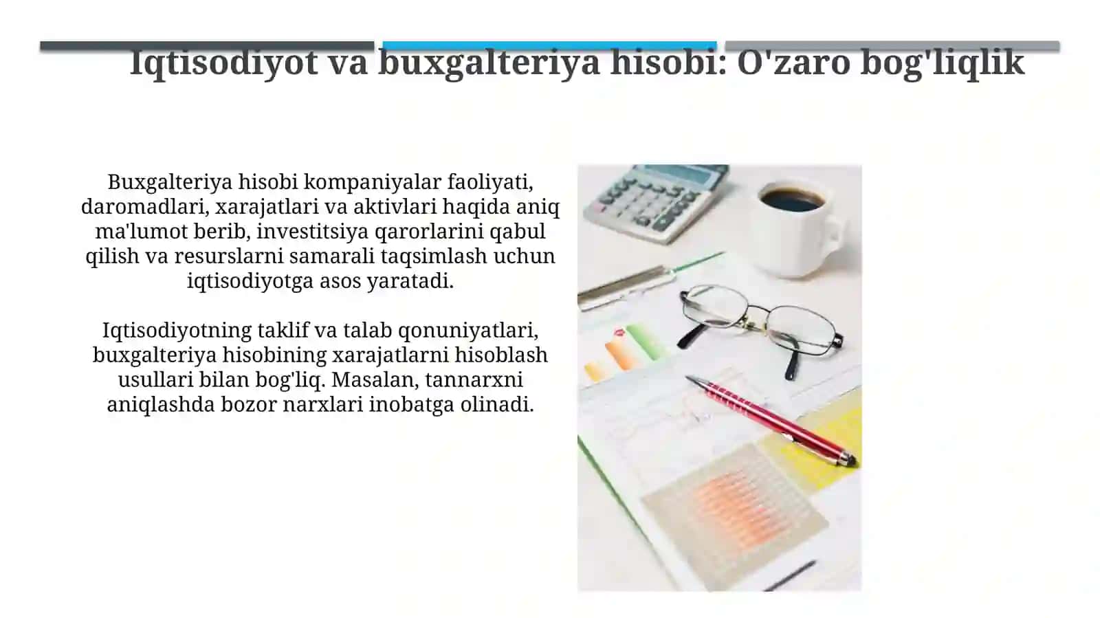 Iqsodiyot va bugslteriya 3