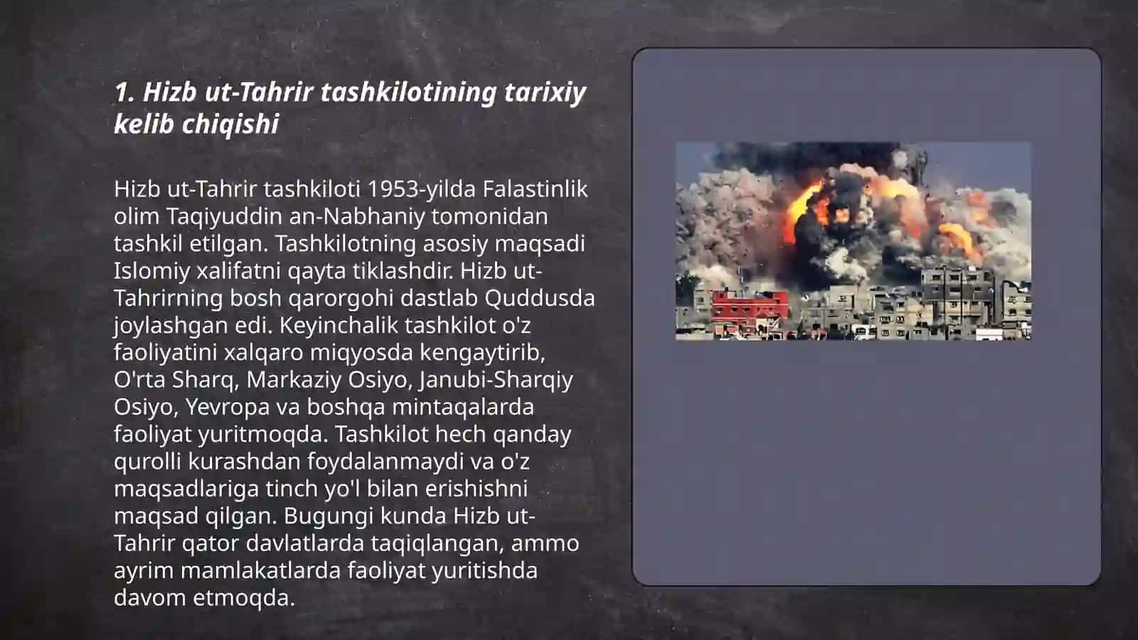 Hizb ul Tahrir al-Islomiy Eksrtemistik Tashkilotinning Vujudga Kelishi va Faoliyati 3