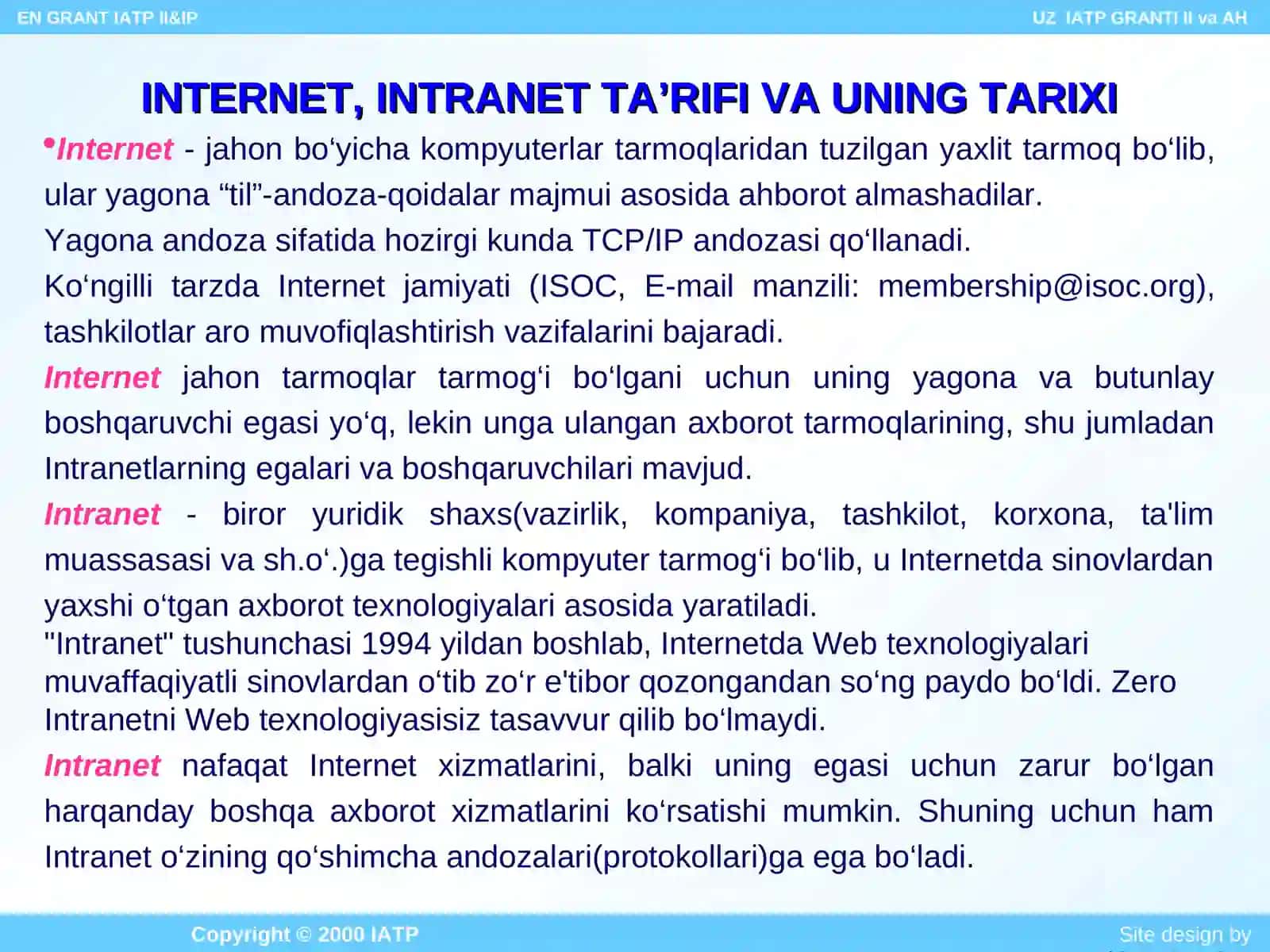 INTERNET ASOSLARI 3