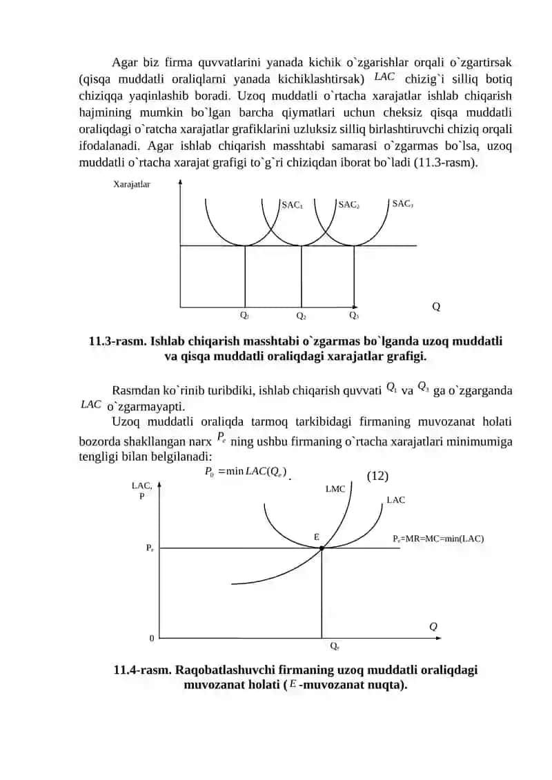 RAQOBATLASHUVCHI FIRMA VA TARMOQNING UZOQ MUDDATLI ORALIQDAGI MUVOZANATI VA TARMOQNING TAKLIFI 3
