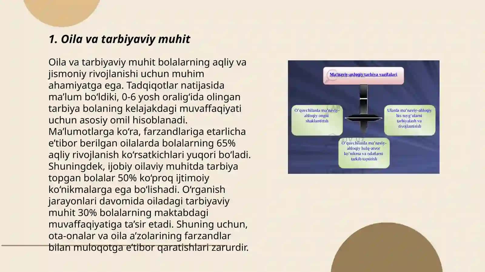 Tarbiyaga ta'sir etuvchi omillar 3