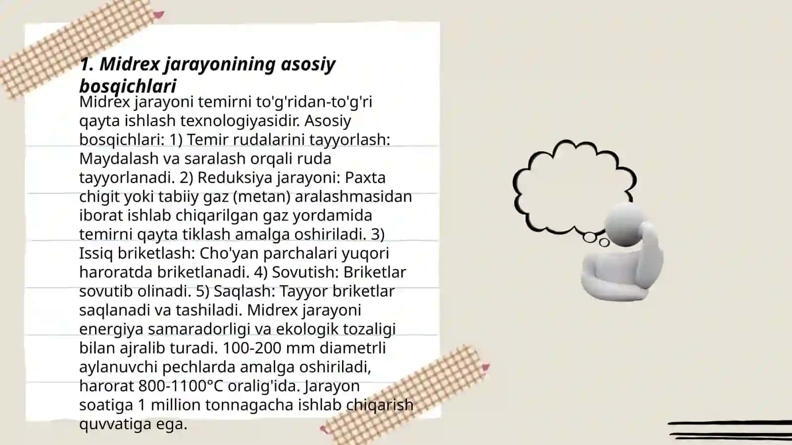 Metallurgiyada temir ishlab chiqarishda Midrex texnologiyasi 3