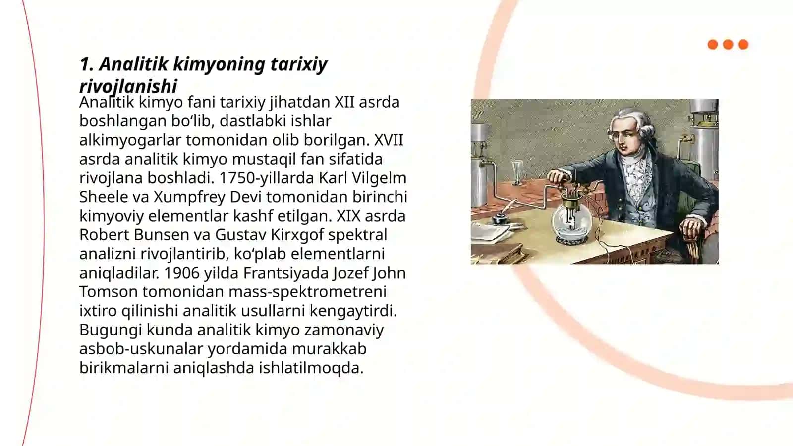 Analitik kimyo va fizik kimyoning rivojlanishi 3