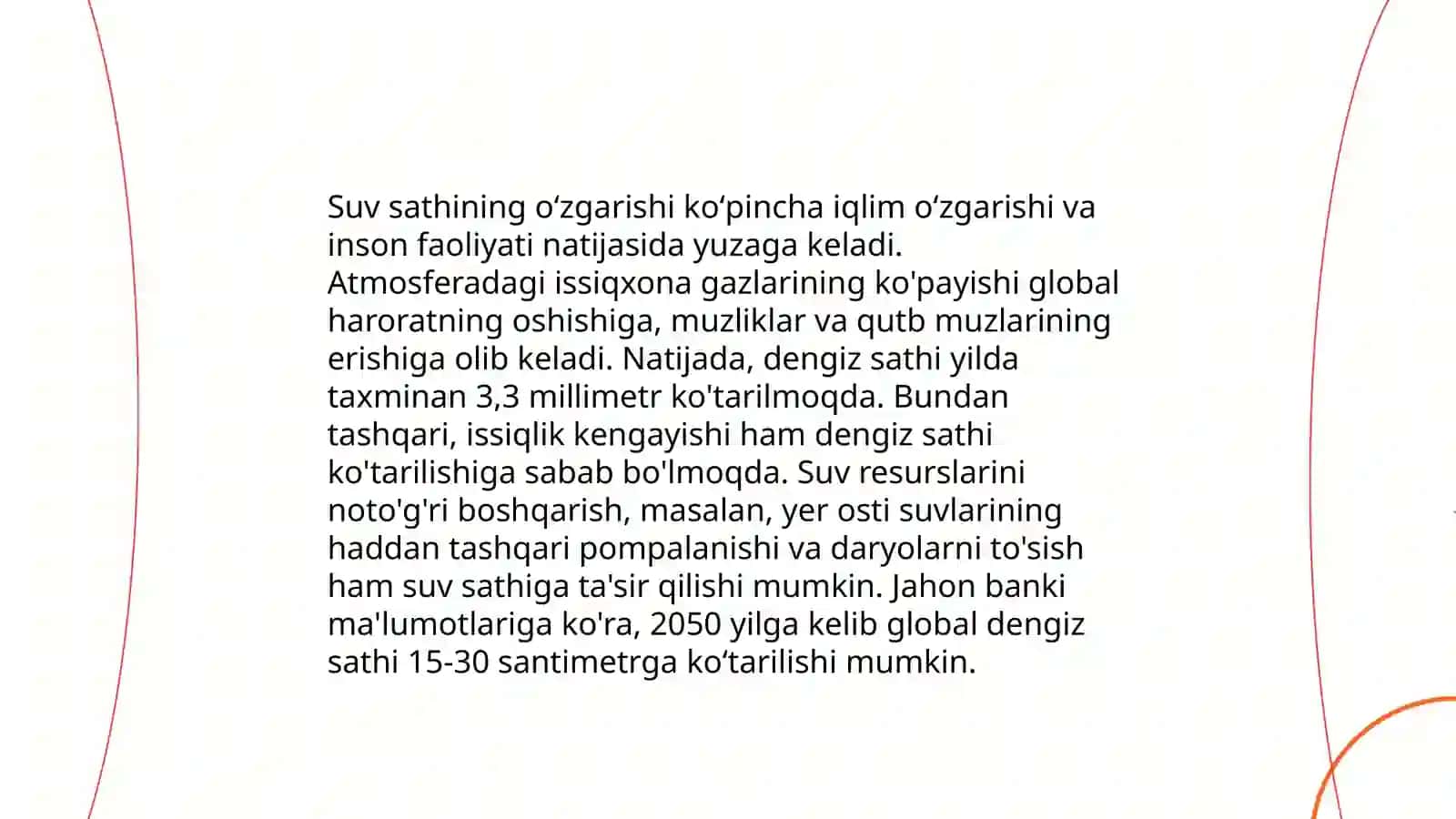 Suv sathining koʻtarilib-tushish energiyasiga doir taqdimot tayyorlash 3