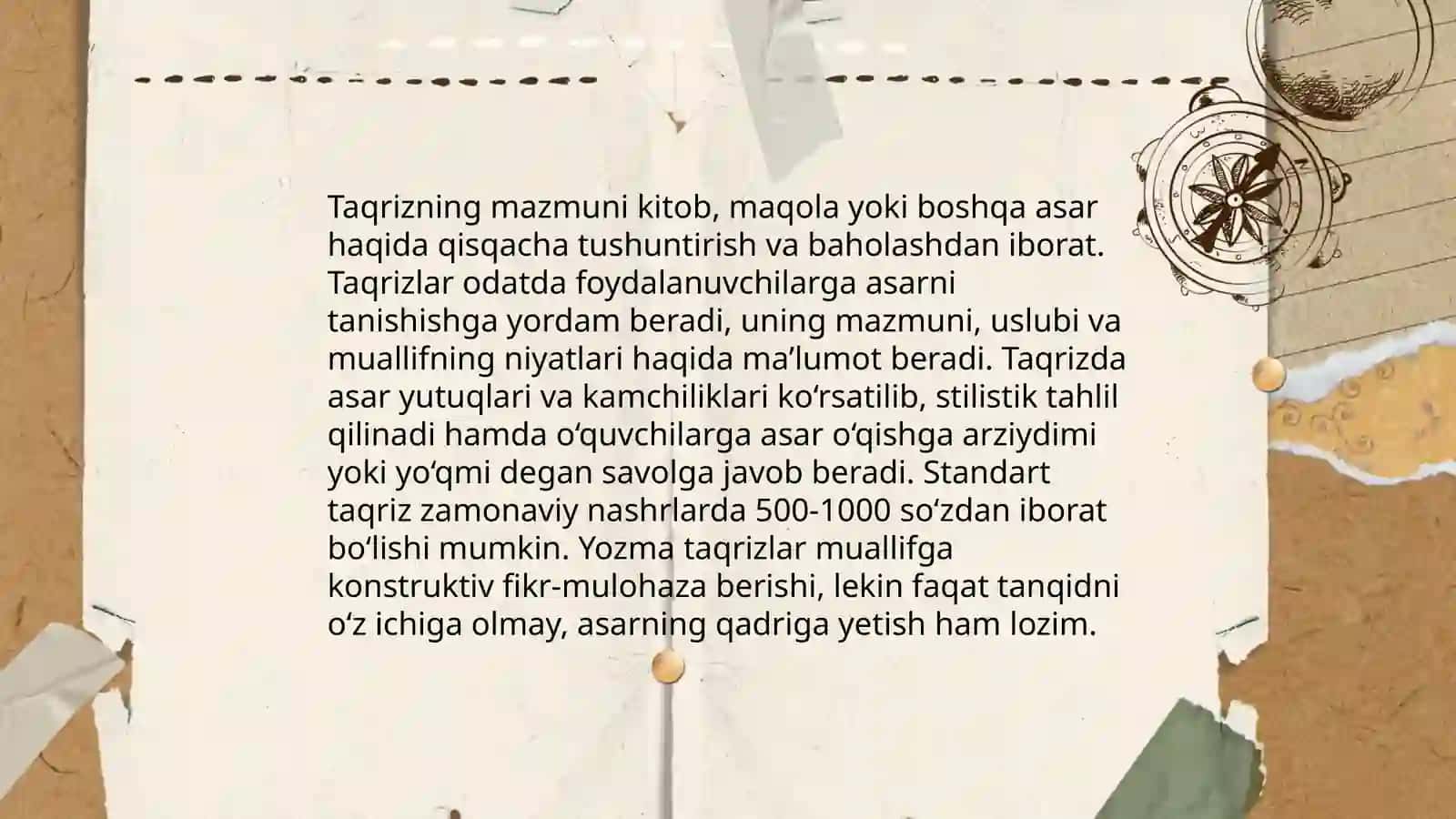 Taqriz yozish 3
