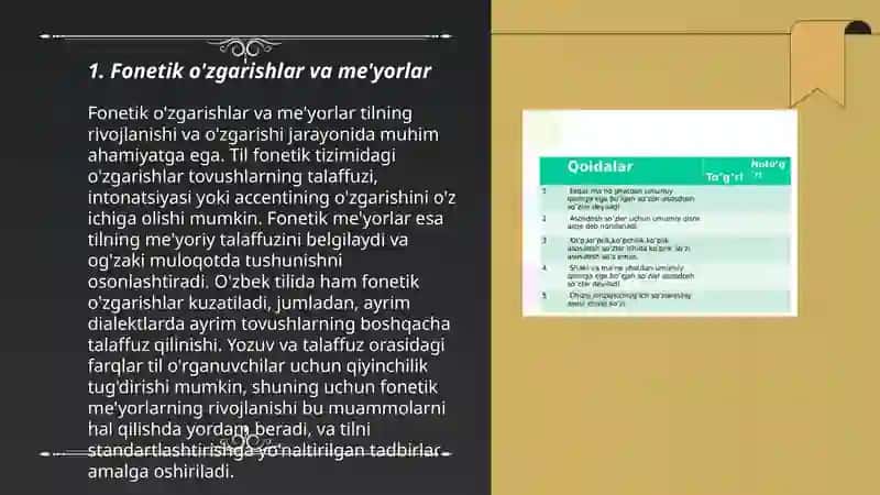 Özbek tili meyorlari (fonetik,leksik,va marfalogik jihatdan qiyoslash) 3