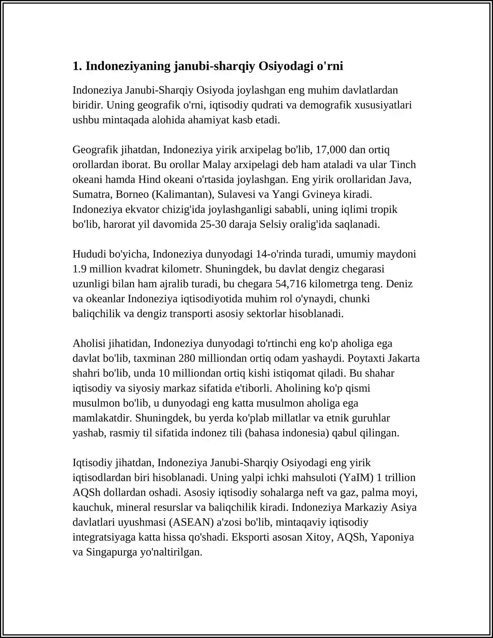 INDANAZYA GEOGRAFIK O'RNI 3