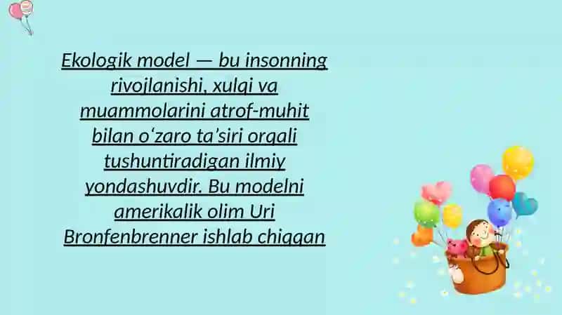 Ekologik modeldan foydalanib oila muammolarni aniqlash, oila eko-kartasini chizish va sharhlash 3