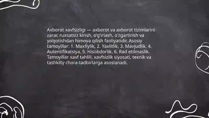 Axborot xavfsizligi 3