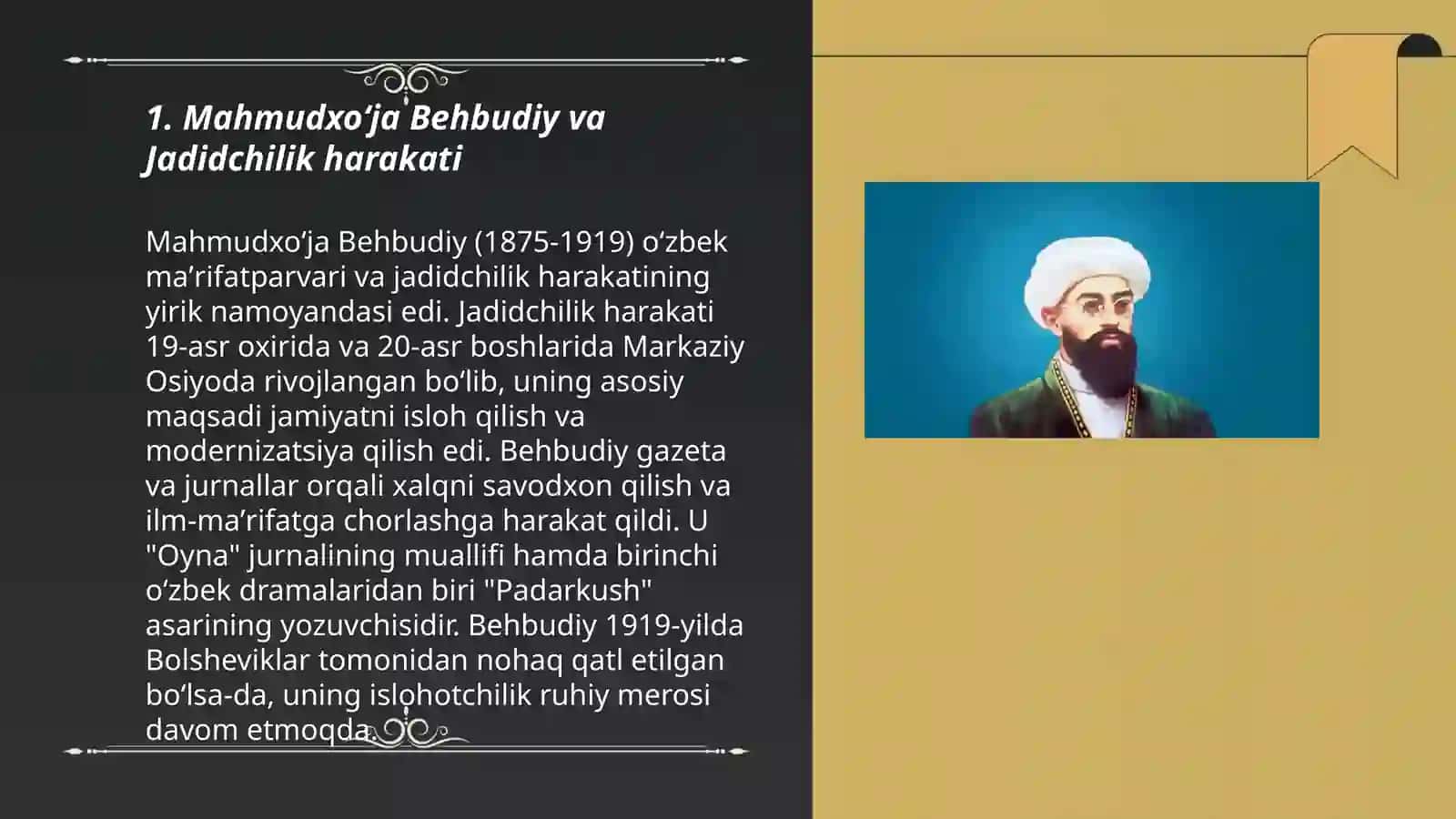 Mahmudxoʻja Behbudiy va Jadidchilik harakati 3