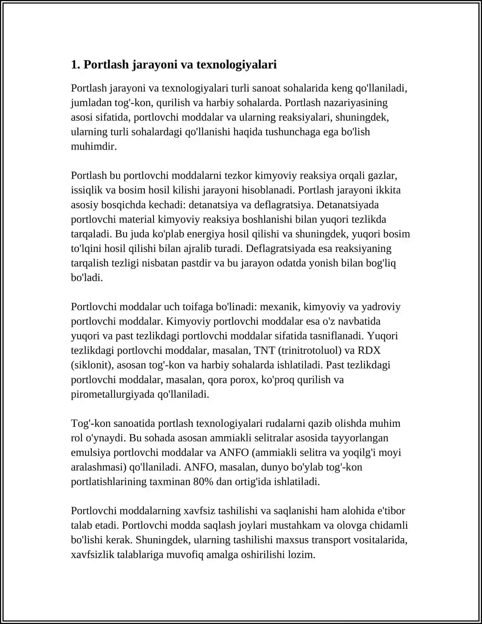 PORTLATISH ISHLARI VA ULARNI TURLARNI ORGANISH 3