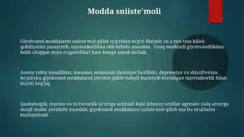 Agressiv xulq atvorining shakllanishi omillari 3