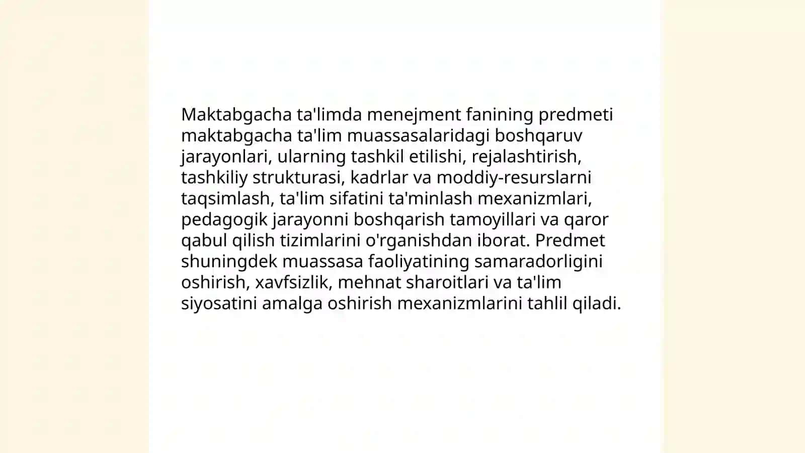 Maktabgacha talimda menejment fanining predmeti va ob'yekti 3