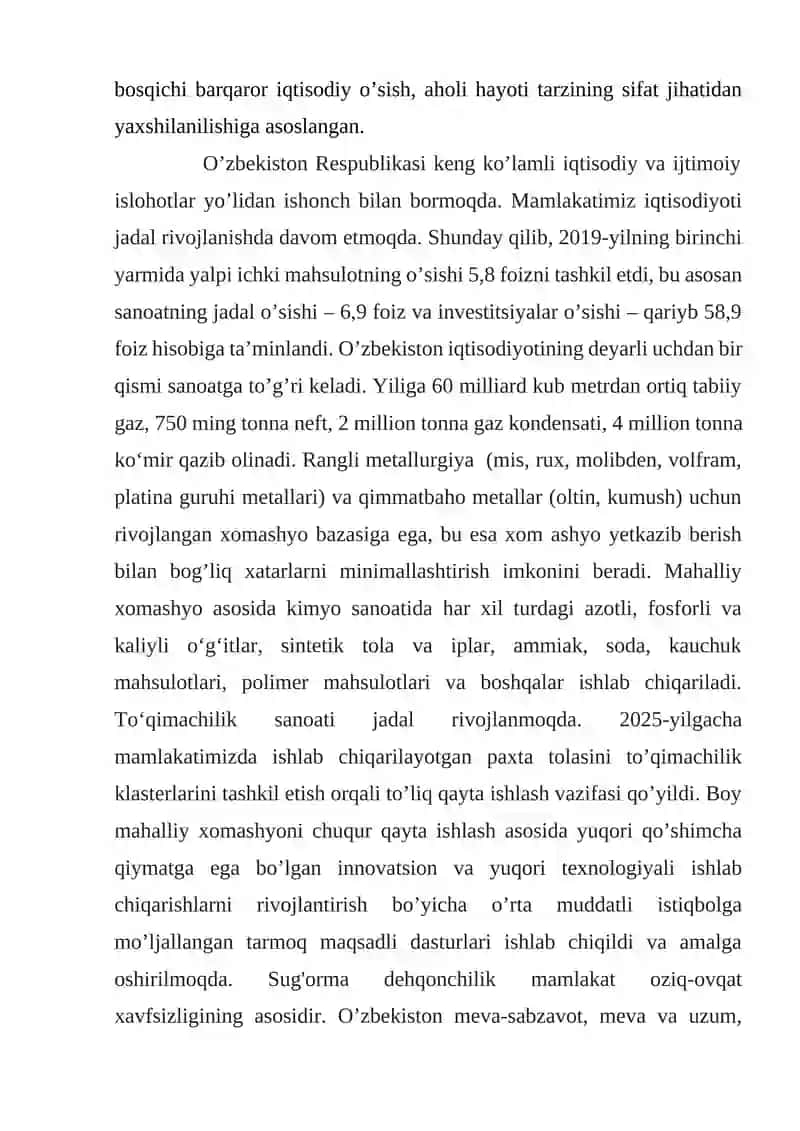 O’zbekistonda ijtimoiy sohada amalga oshirilayotgan o’zgarishlar mazmun va mohiyati 3