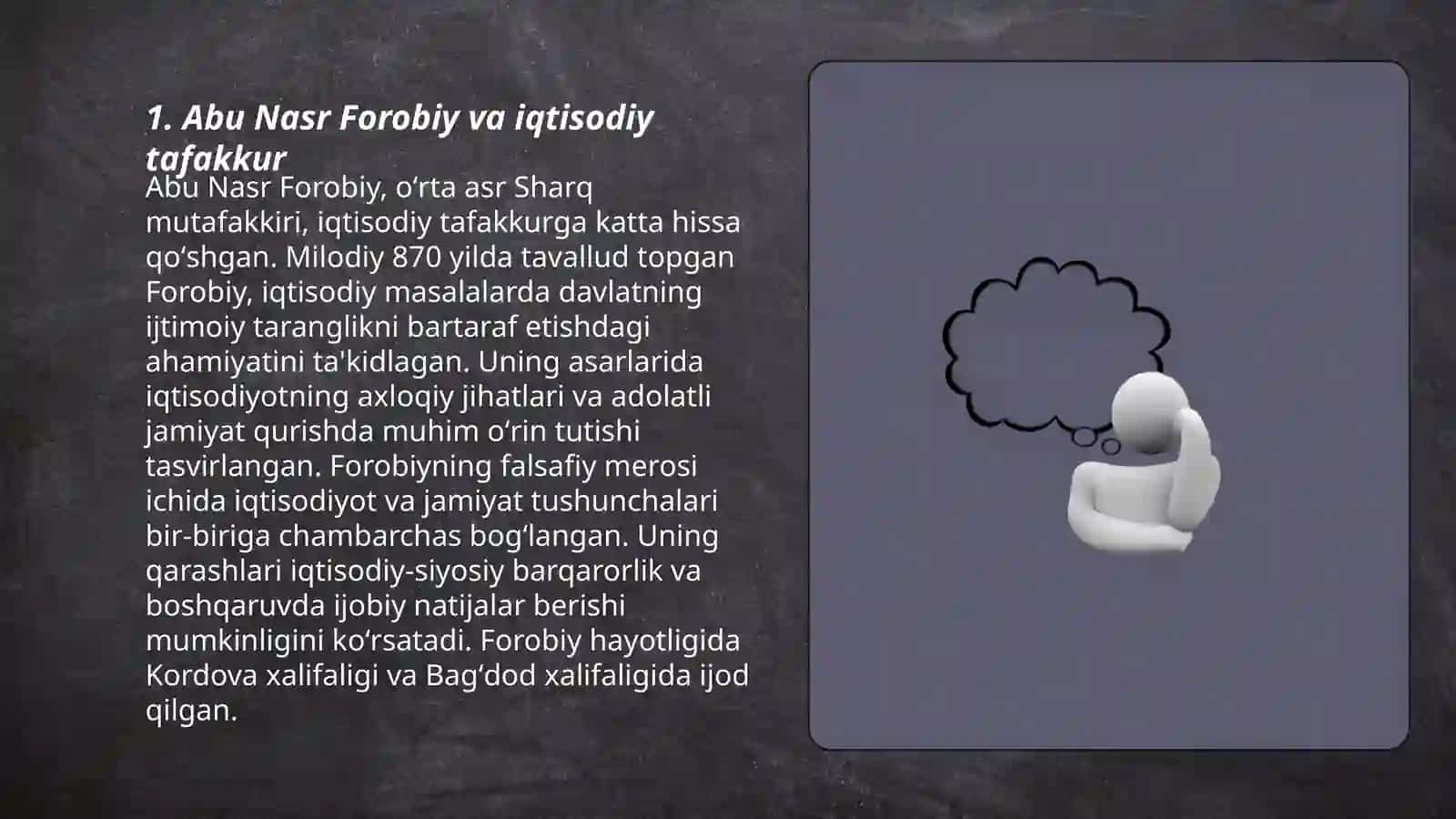 O'rta Osiyo mutafakkirlari iqtisodiy g'oyalari 3