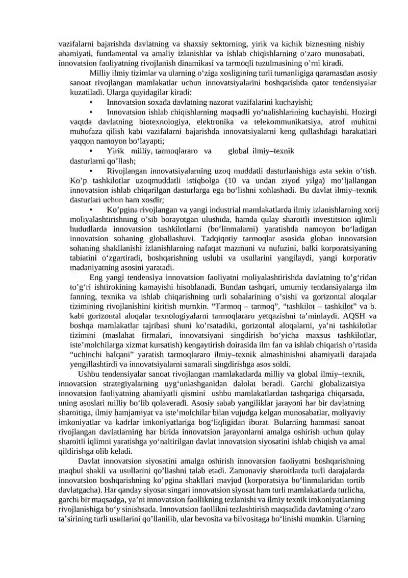 16-Mavzu. Innovatsion iqtisodiyotni rivojlantirishda xorijiy tajribalardan foydalanish 3