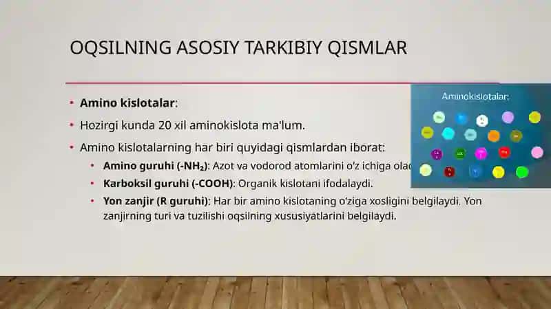Oqsillarning ahmamiyati va vazifalari 3