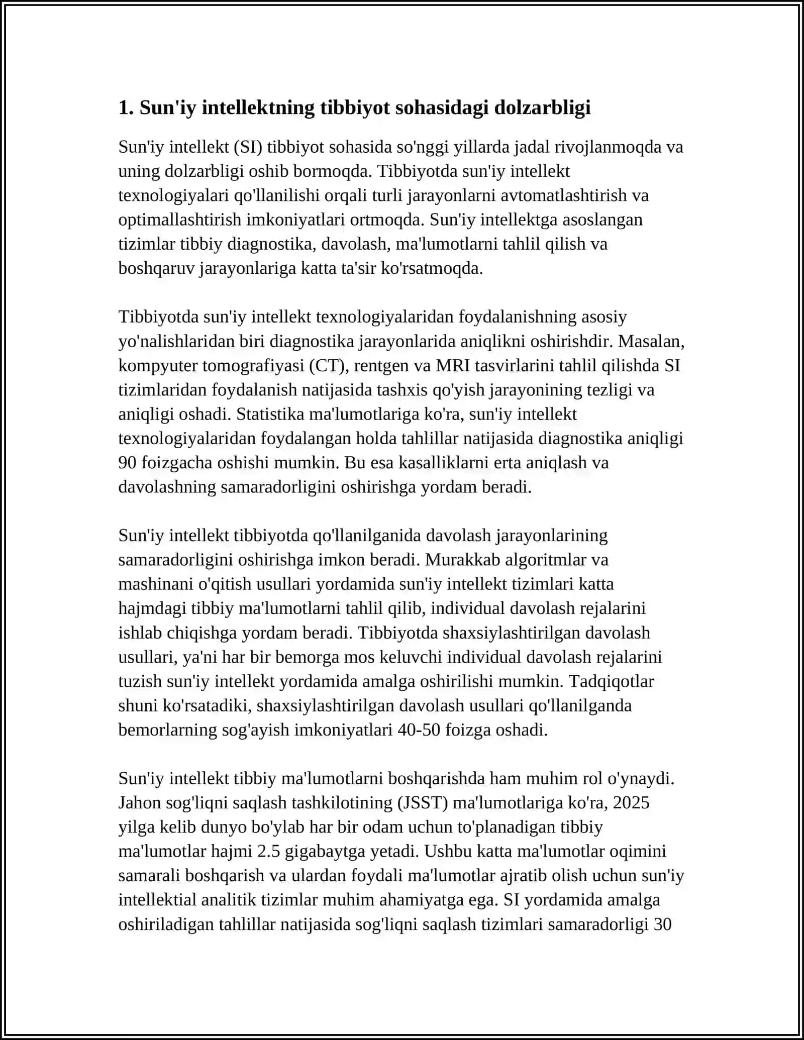 MUSTAQIL ISH Mavzu: ILMIY TADQIQOT MAVZUSINI TANLASH VA UNING DOLZARBLIGINI ASOSLASH 3