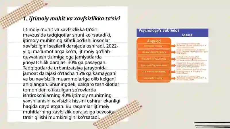 Ijtimoiy psixologiya va xavfsizlik muammolari Boshqaruv psixologiyasi 3