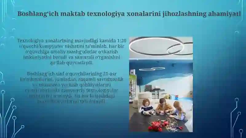 Boshlanğich sinflarda texnalogiya xonalarini jihozlash 3