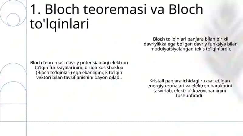 Davriy maydonlarda elektronni harakati 3