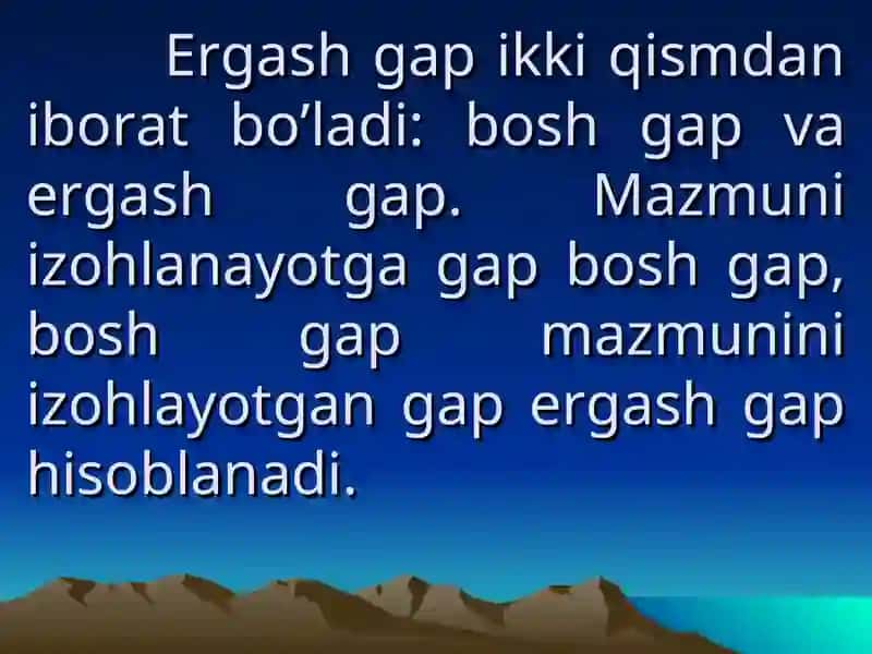 Ergashgan qoʻshma gap turlari 3