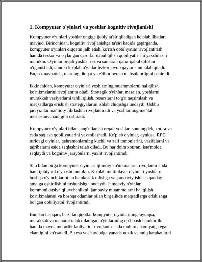 KOMPYUTER OʻYINLARINING YOSHLAR ONGIGA IJOBIY TA'SIRLARI 3