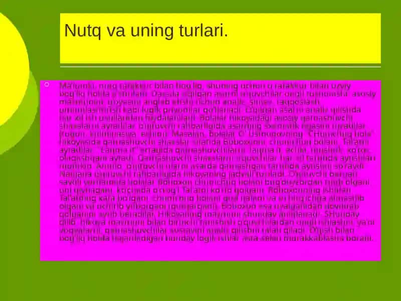 O’qish darslarida o’quvchilarning og’zaki nutqini o’stirish 3