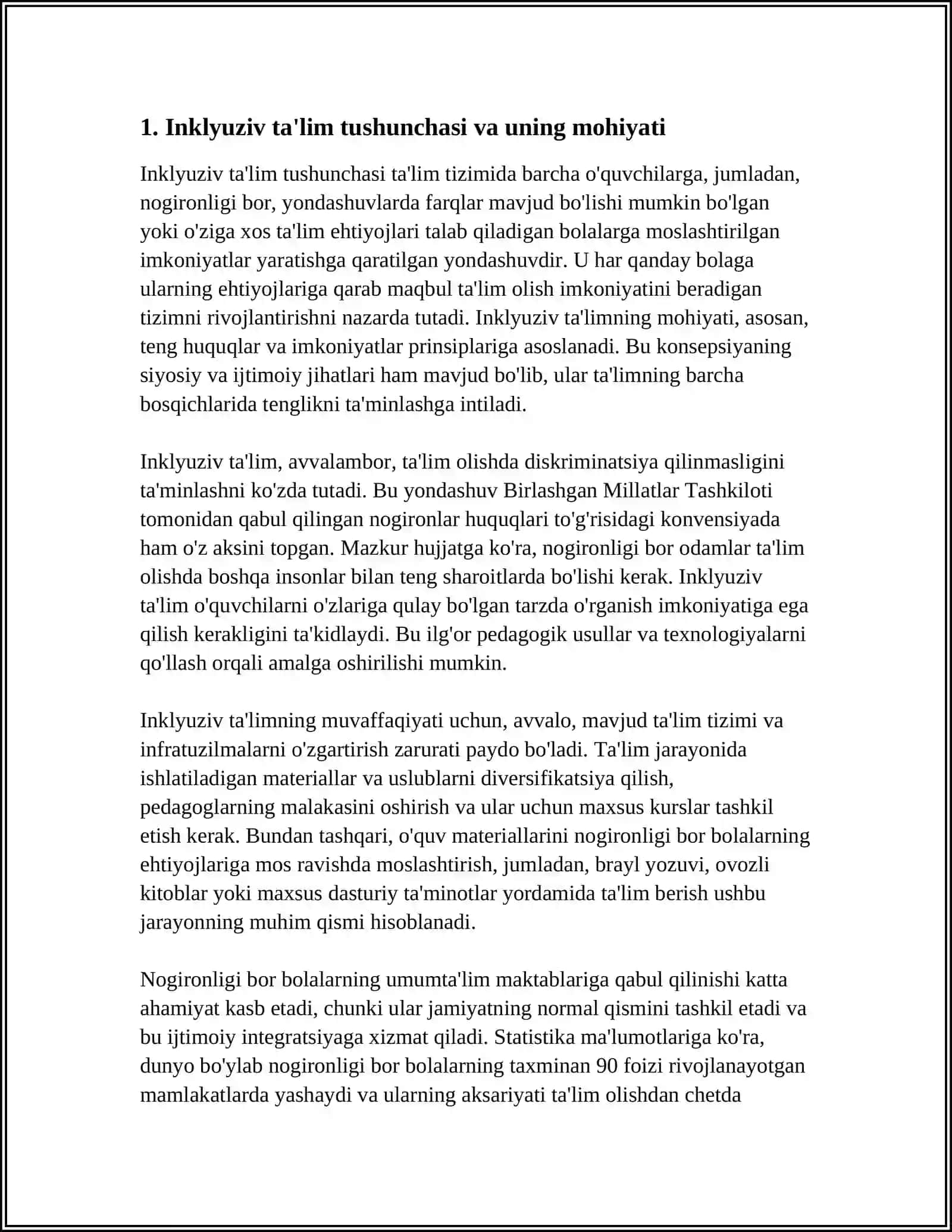 TURLI YUNALISHDAGI ILMIY TADQIQOTLARDA INKLUZIV TA'LIM MUAMMOLARINI O'RGANISH 3
