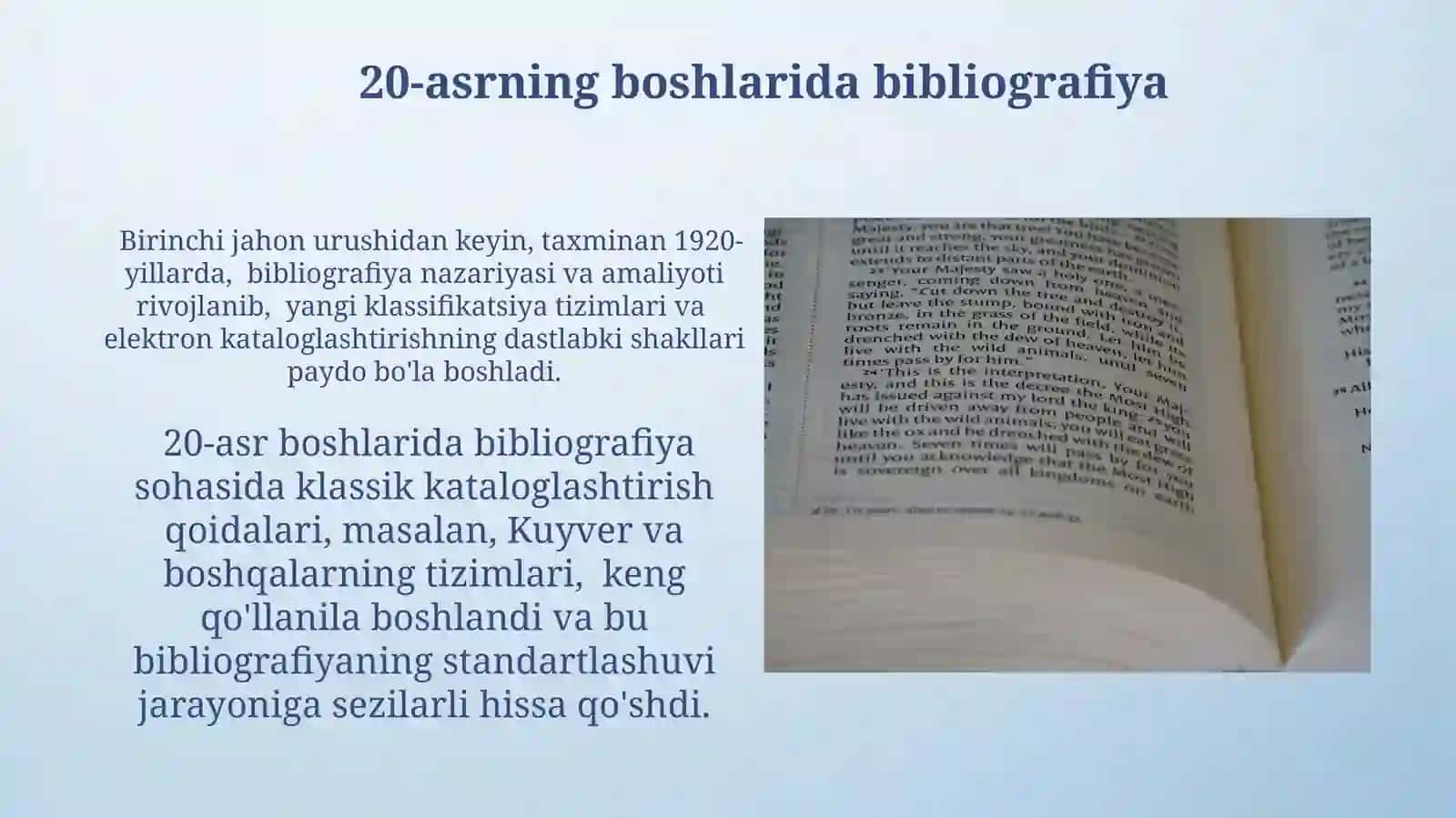 Bibliografiya fanining yaratilish tarixi 3