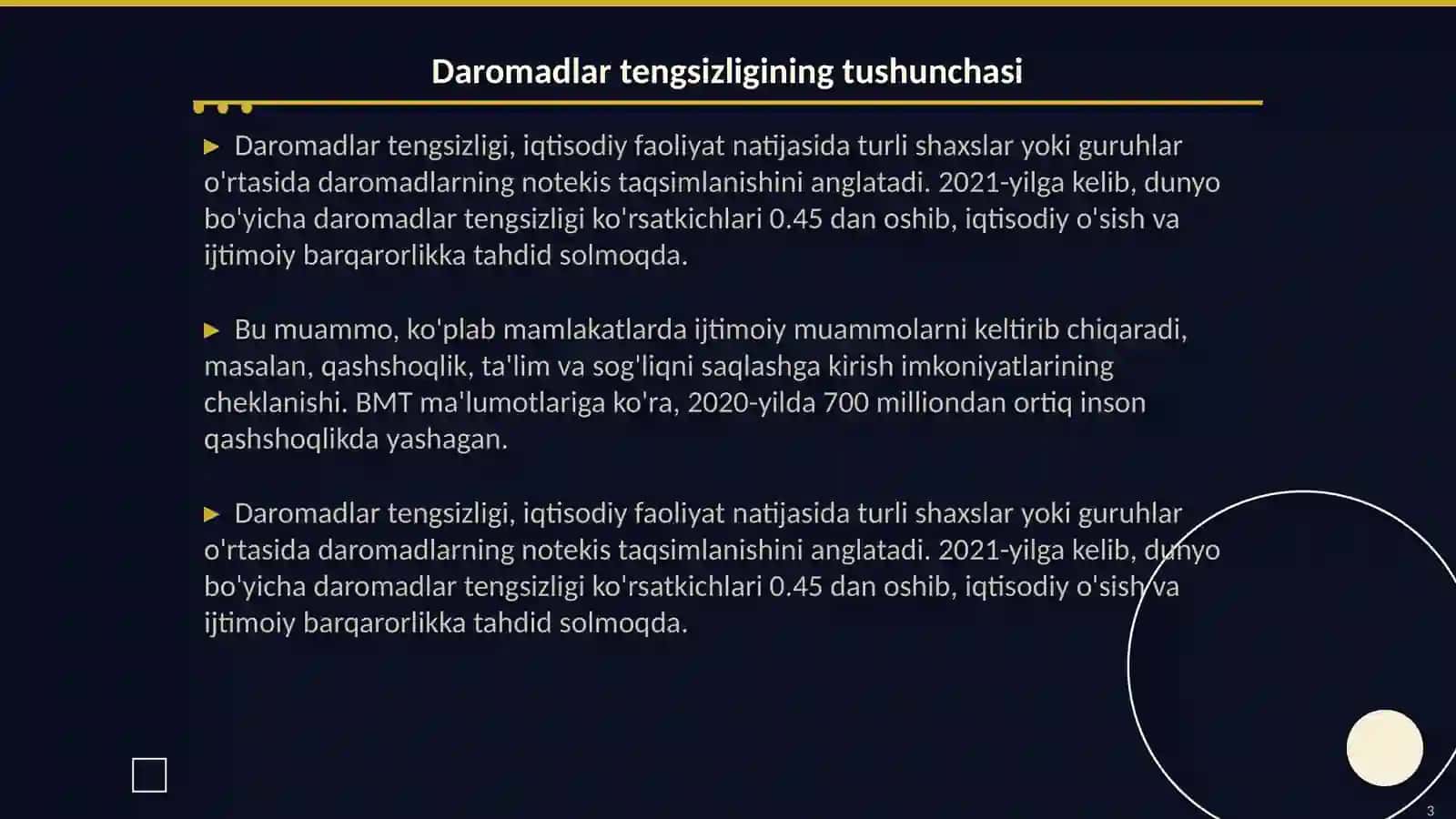 Daromadlar tengsizligining vujudga kelish sabablari va uning darajasini aniqlash ko'rsatkichlari 3