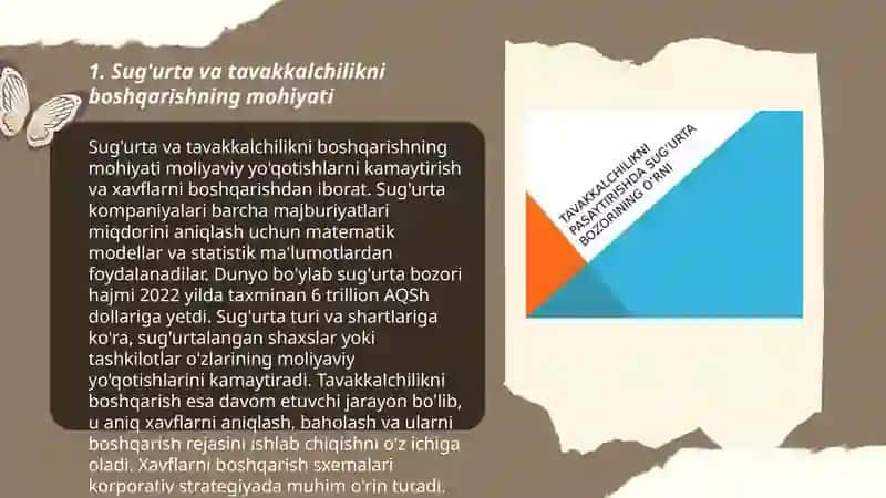Sugʻurta va tavakkalchilikni boshqarishning mohiyati 3