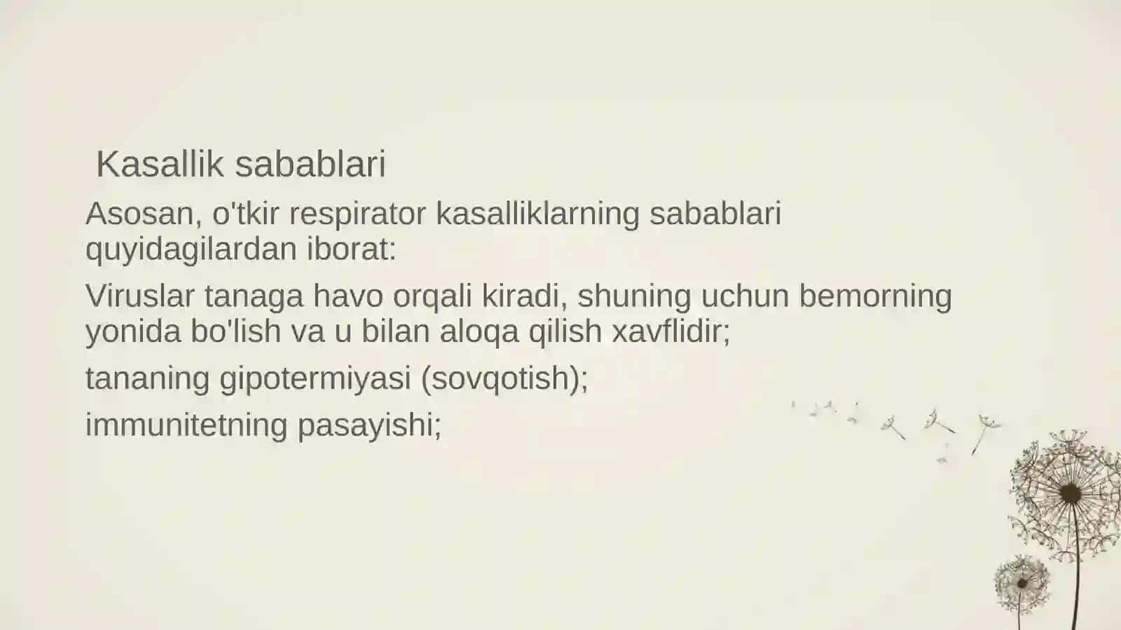 Gripp va O'tkir respiratorli virusli infeksiyani davolash usullari 3