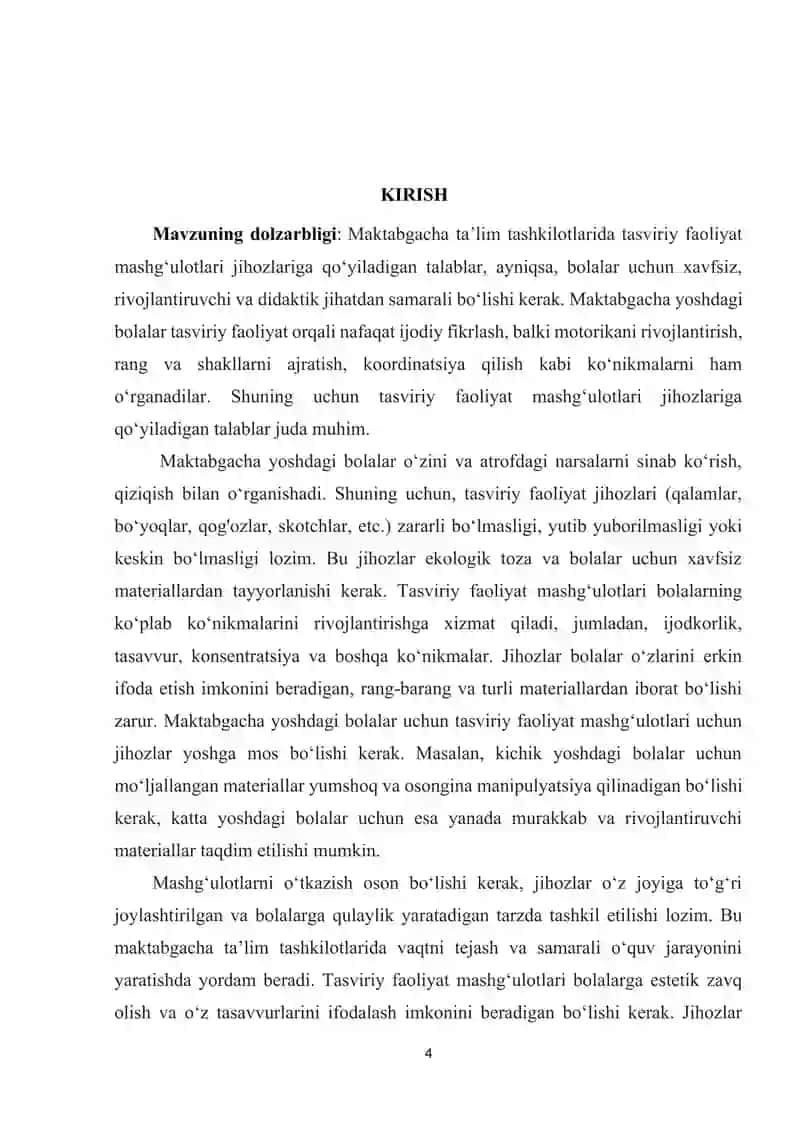 TASVIRIY FAOLIYATGA O‘RGATISH METODIKASI 3