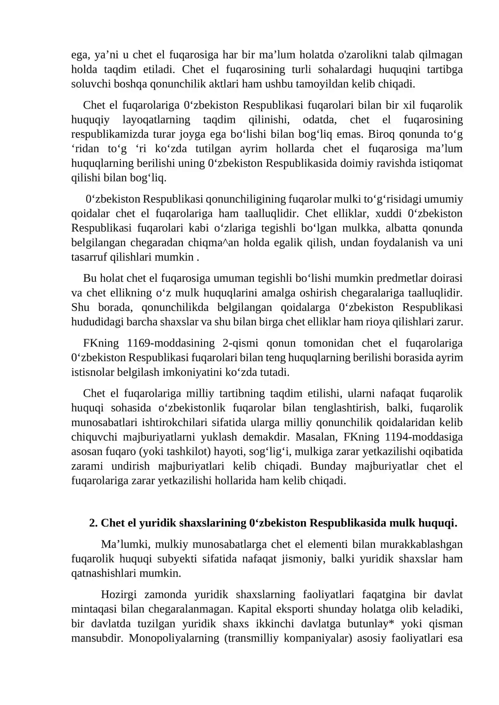 Chet el fuqarolarining О‘zbekiston Respublikasida mulk huquqi 3