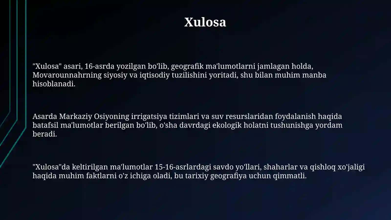 Oʻrta Osiyo olimlari asarlarining tarixiy geografiya uchun ahamiyati 3
