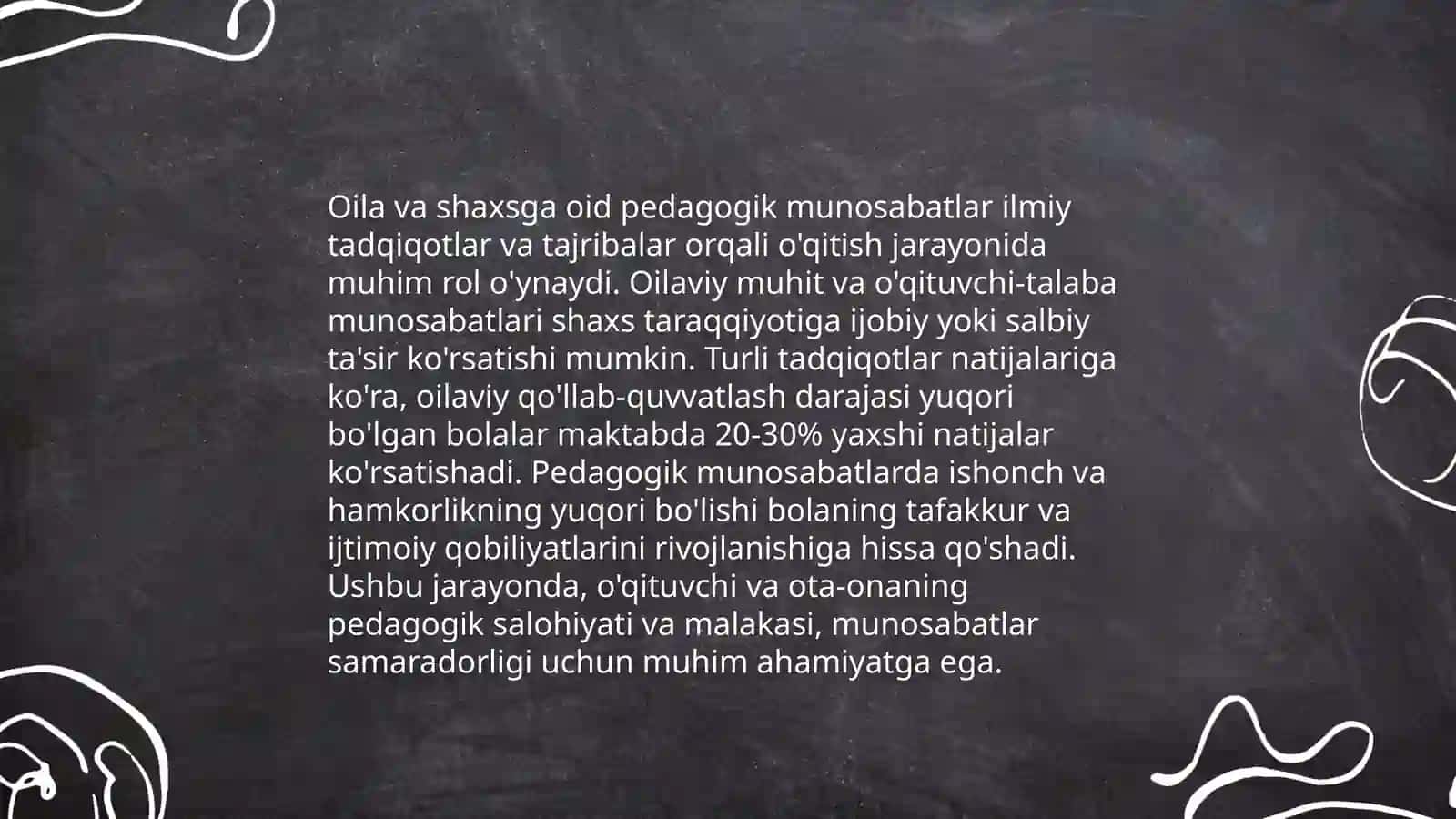 Pedagogik mahorat usullari tarkibiy qismlari. Oila tarbiyasi va uning shaxs kamolotidagi o'rn 3