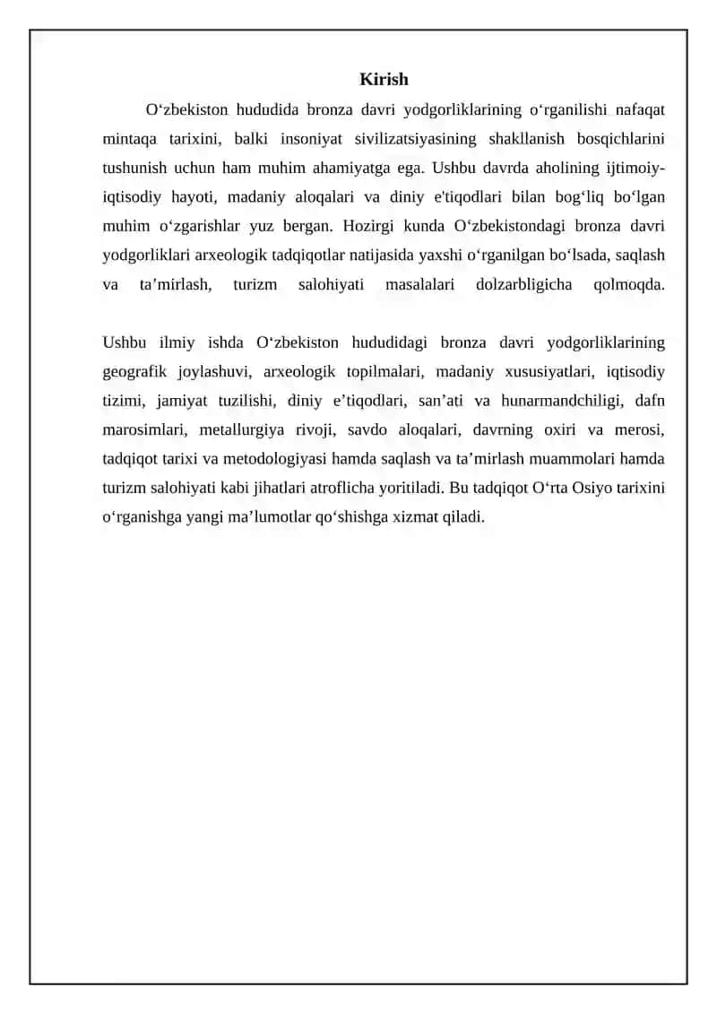 Oʻzbekistondagi bronza davri yodgorliklari 3