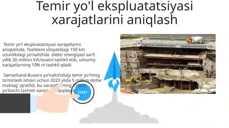 Temir yoʻl Qurilish qiymati va foydalanish xarajatlarini aniqlash 3