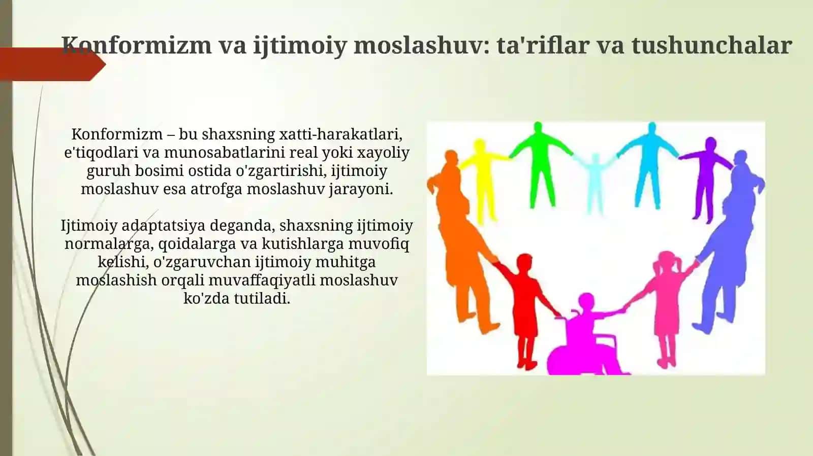 Konformizm va ijtimoiy moslashuv: ta'riflar va tushunchalar 3