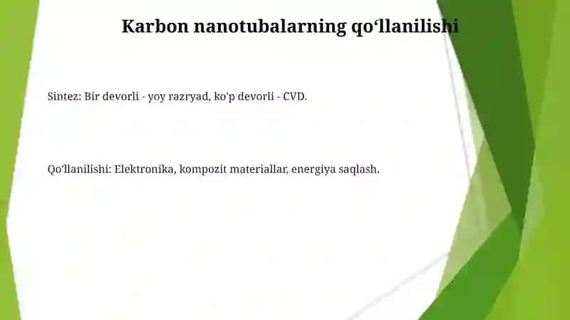 Karbon Nanotubalar: Umumiy Ma'lumot 3