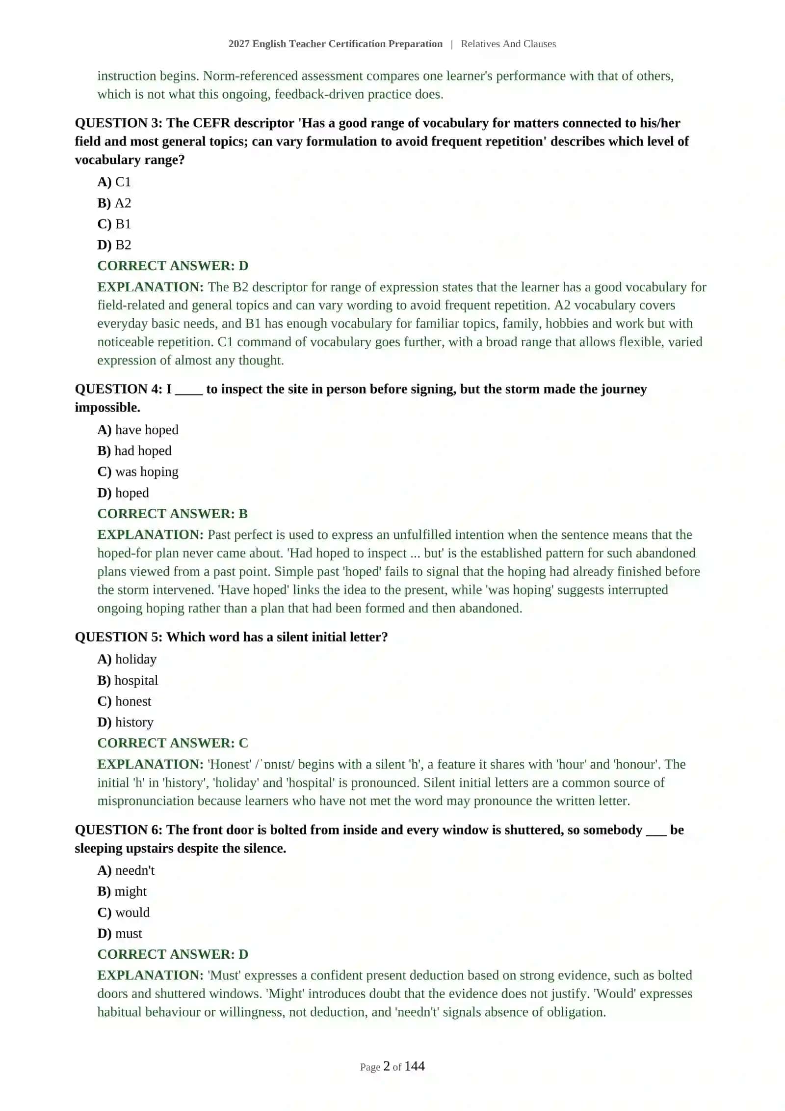2027 English Teacher Certification Preparation | Relatives And Clauses 3