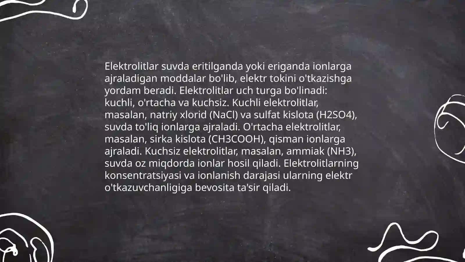Elektrolitlar va noelektrolitlar 3