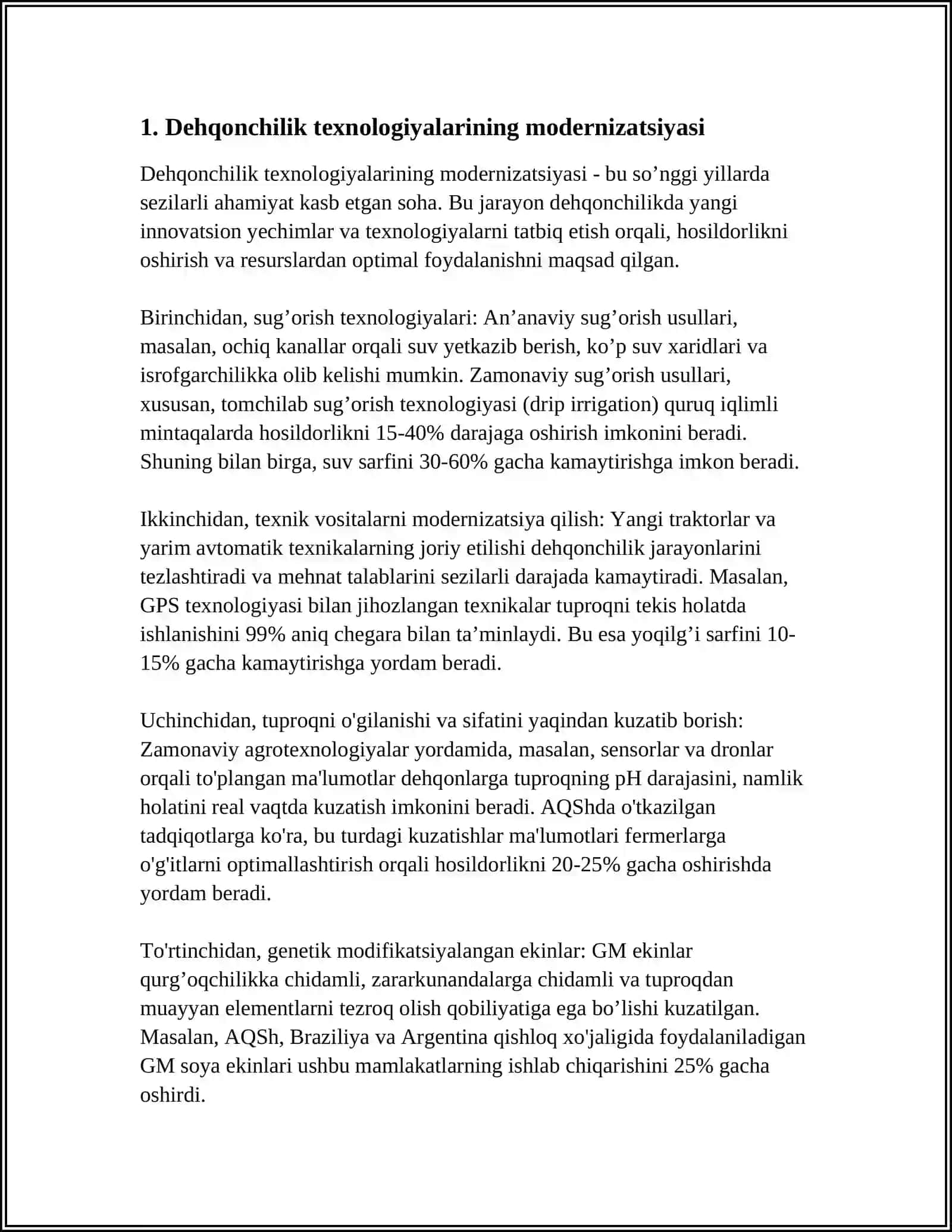 Dehqonchilik texnologiyalarining modernizatsiyasi 3